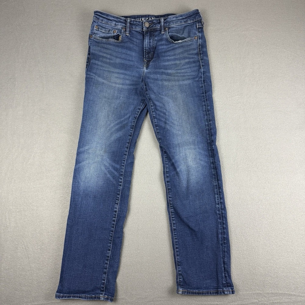 American Eagle 32x30* Original Straight Jeans Airflex+ Stretch Modern STAINED‎